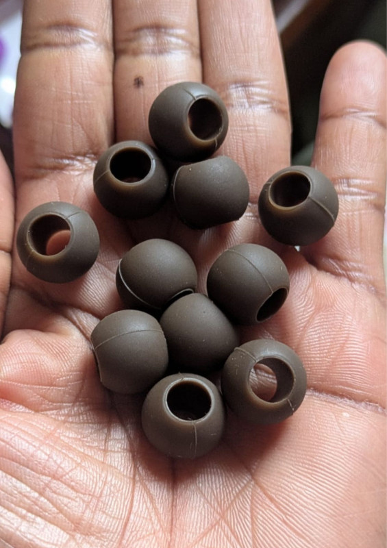 Dark brown beads